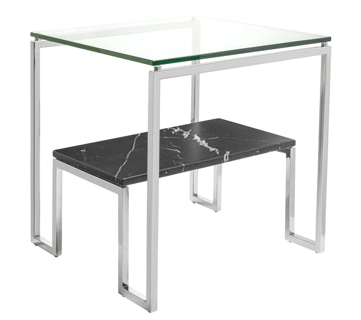 American Home Furniture Safavieh Couture Clinton Black Marble End Table