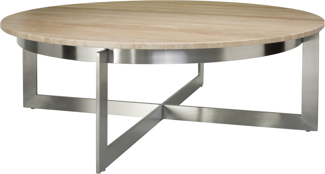 American Home Furniture Safavieh Couture Irma Round Marble Cocktail Table