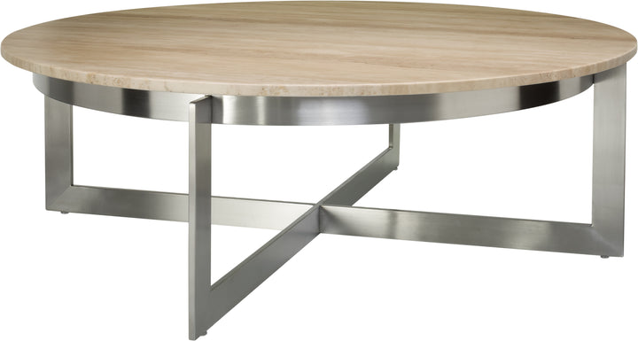 American Home Furniture Safavieh Couture Irma Round Marble Cocktail Table