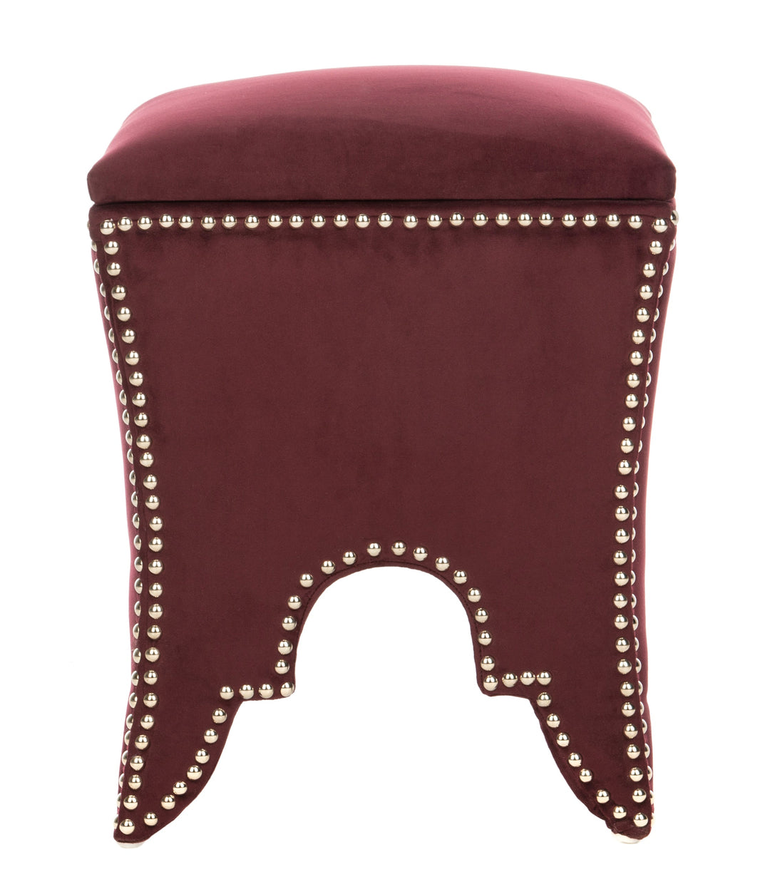 Deidra Ottoman   Silver Nail Heads