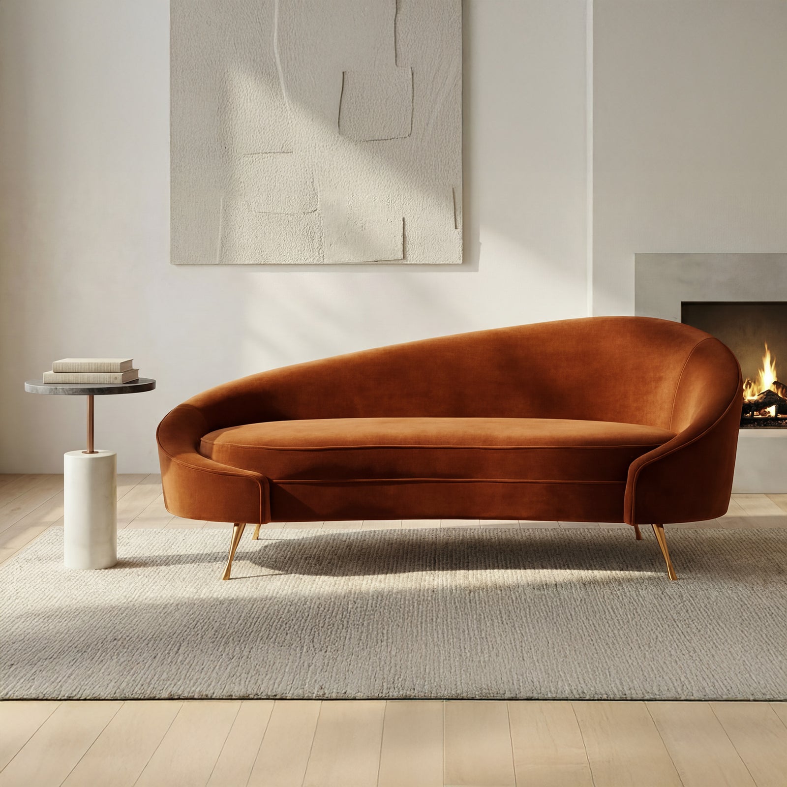 Moe's Home Collection - Abigail Chaise Umber - ME-1053-12 | American Home Furniture