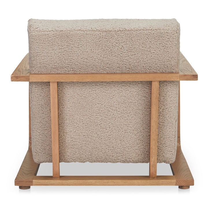 Eckersley Lounge Chair Beige Faux Shearling
