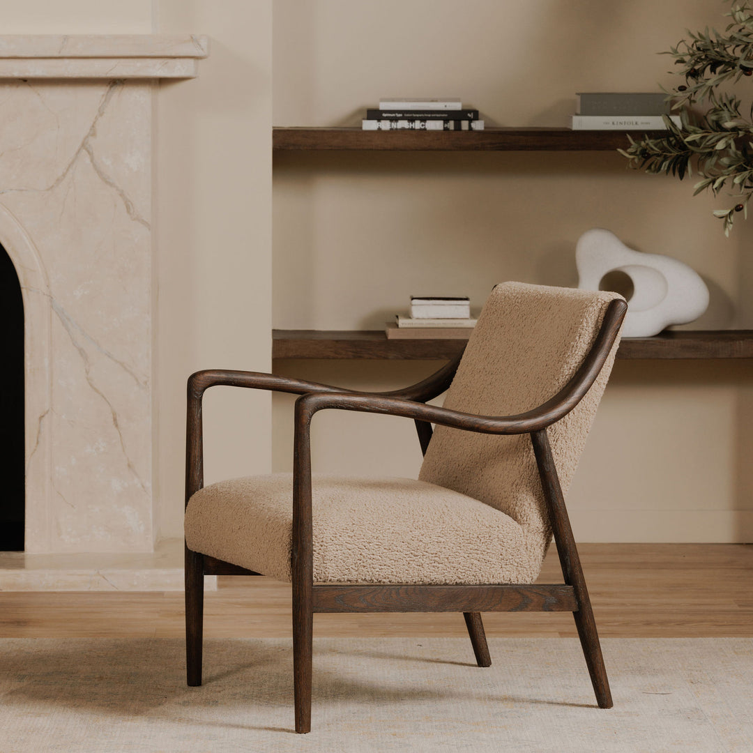Moe's Home Collection - Yates Accent Chair Beige Faux Shearling - ME-1074-34 | American Home Furniture