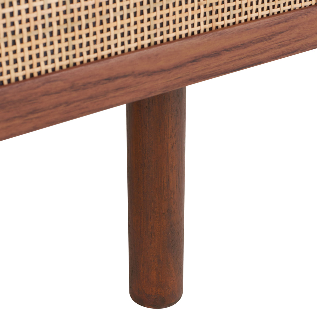 Walnut / Natural Rattan