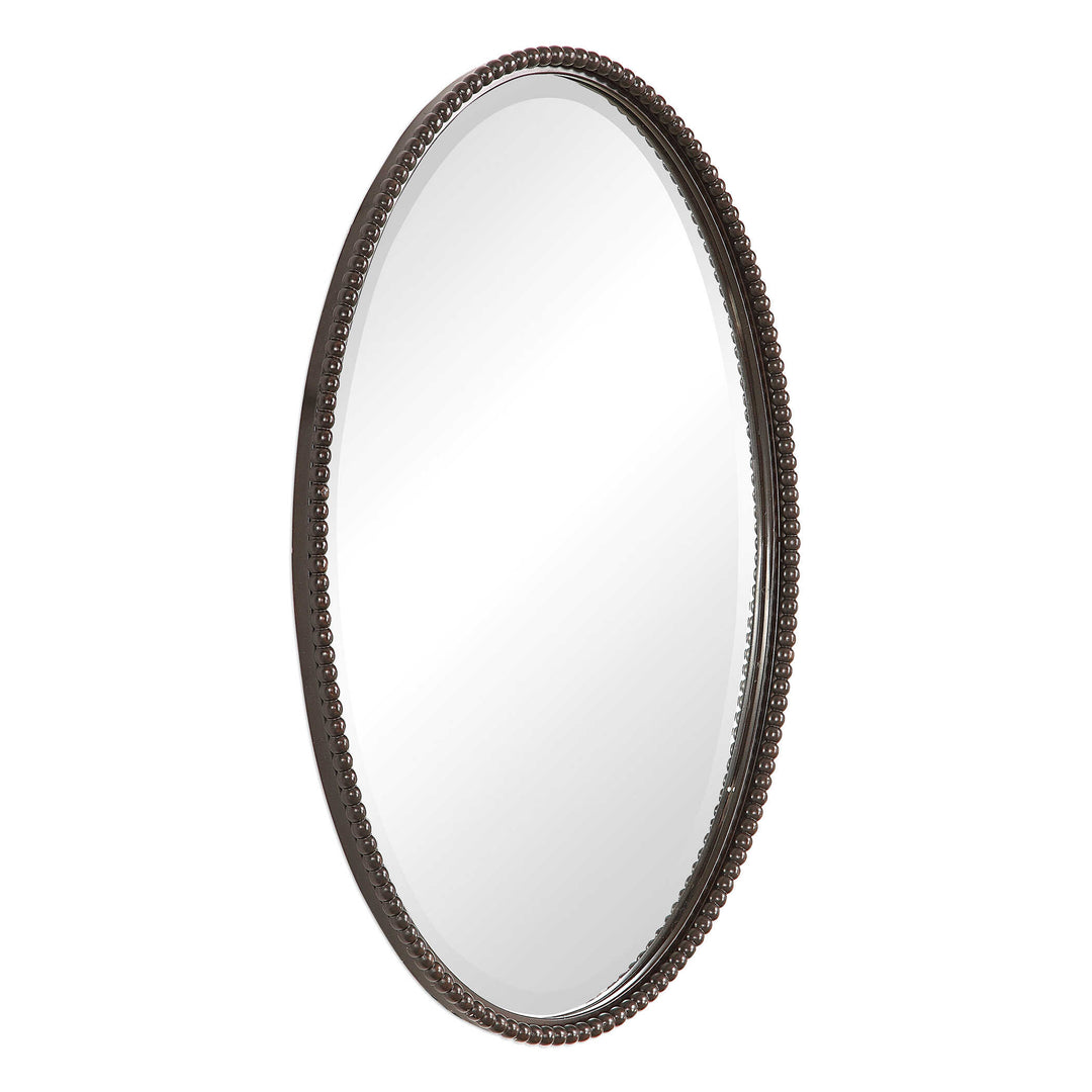 American Home Furniture Uttermost Sherise Bronze Oval Mirror