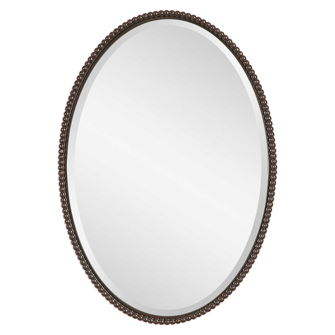 American Home Furniture Uttermost Sherise Bronze Oval Mirror