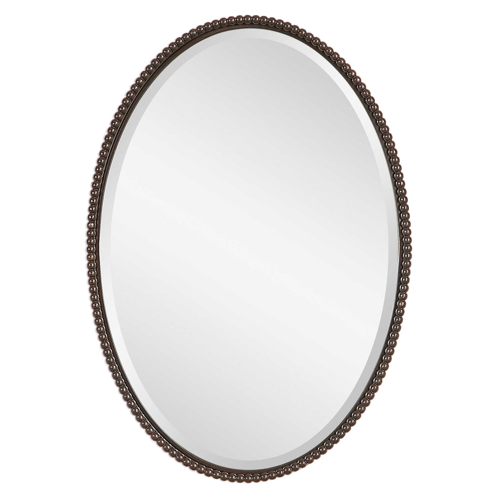 American Home Furniture Uttermost Sherise Bronze Oval Mirror