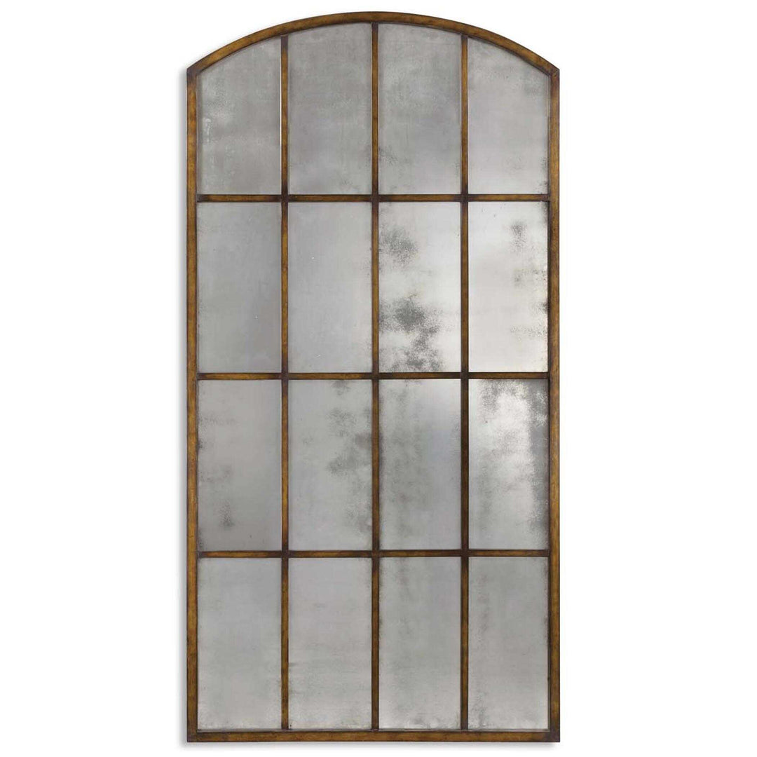 American Home Furniture Uttermost Amiel Antique Large Arch Mirror