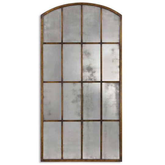 American Home Furniture Uttermost Amiel Antique Large Arch Mirror