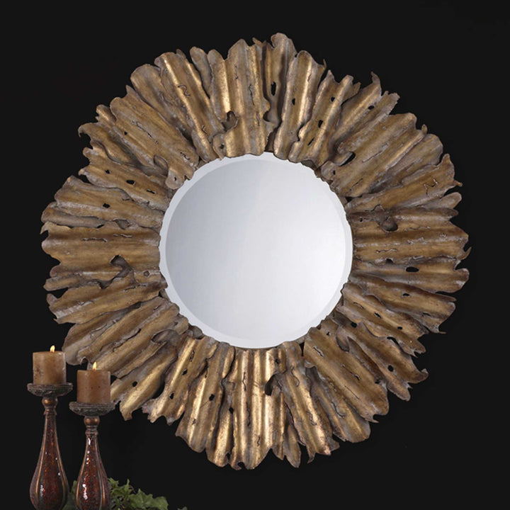American Home Furniture Uttermost Hemani Antique Gold Mirror