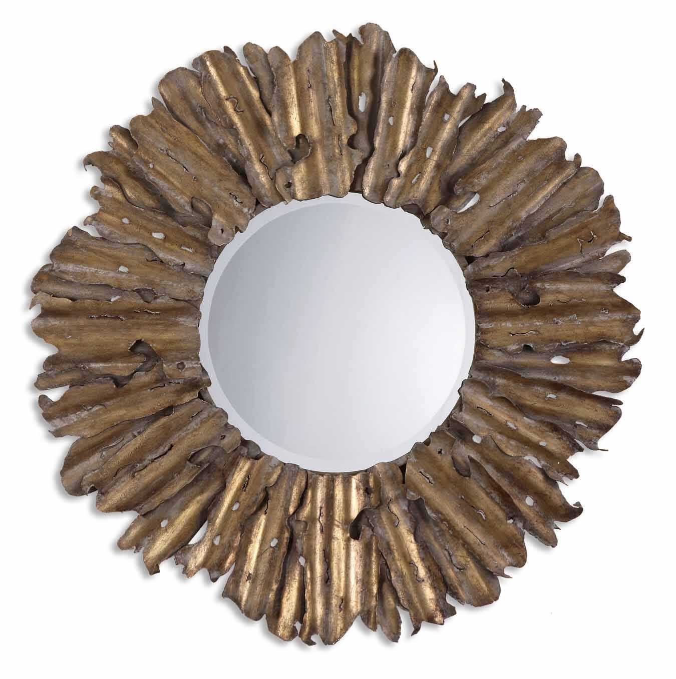 American Home Furniture Uttermost Hemani Antique Gold Mirror