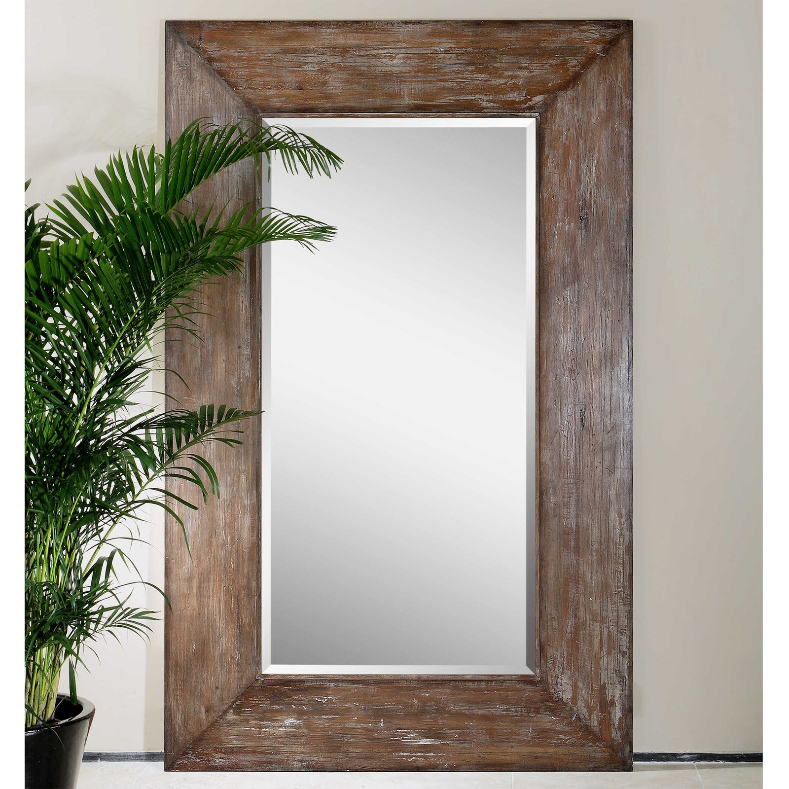 American Home Furniture Uttermost Langford Large Wood Mirror