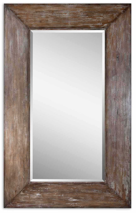 American Home Furniture Uttermost Langford Large Wood Mirror