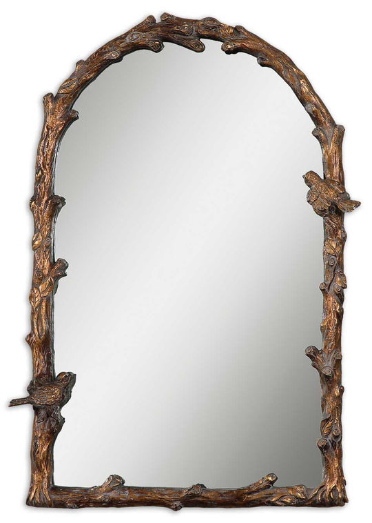 American Home Furniture Uttermost Paza Antique Gold Arch Mirror