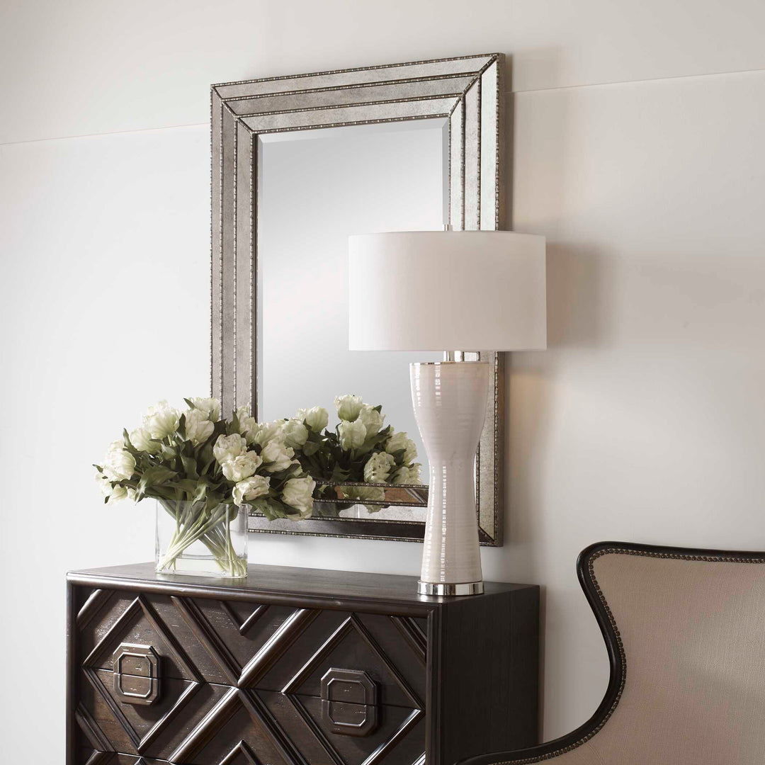 American Home Furniture Uttermost Seymour Antique Silver Mirror