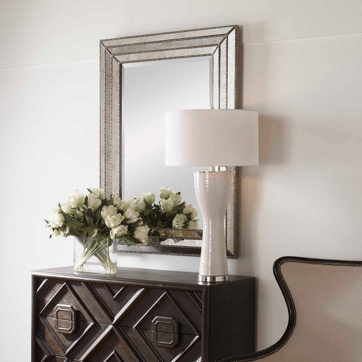 American Home Furniture Uttermost Seymour Antique Silver Mirror