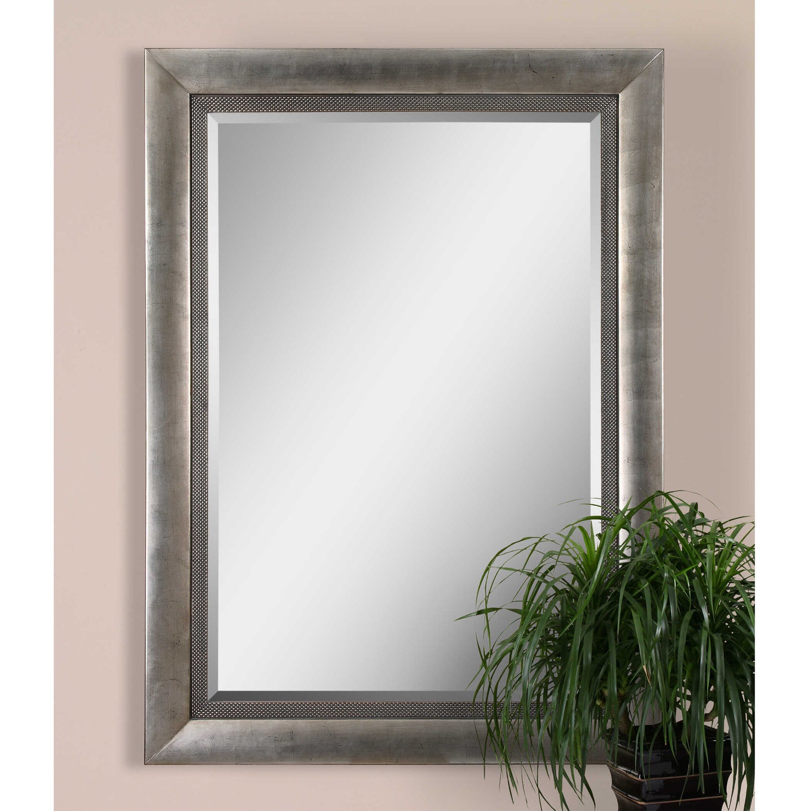 American Home Furniture Uttermost Gilford Antique Silver Mirror
