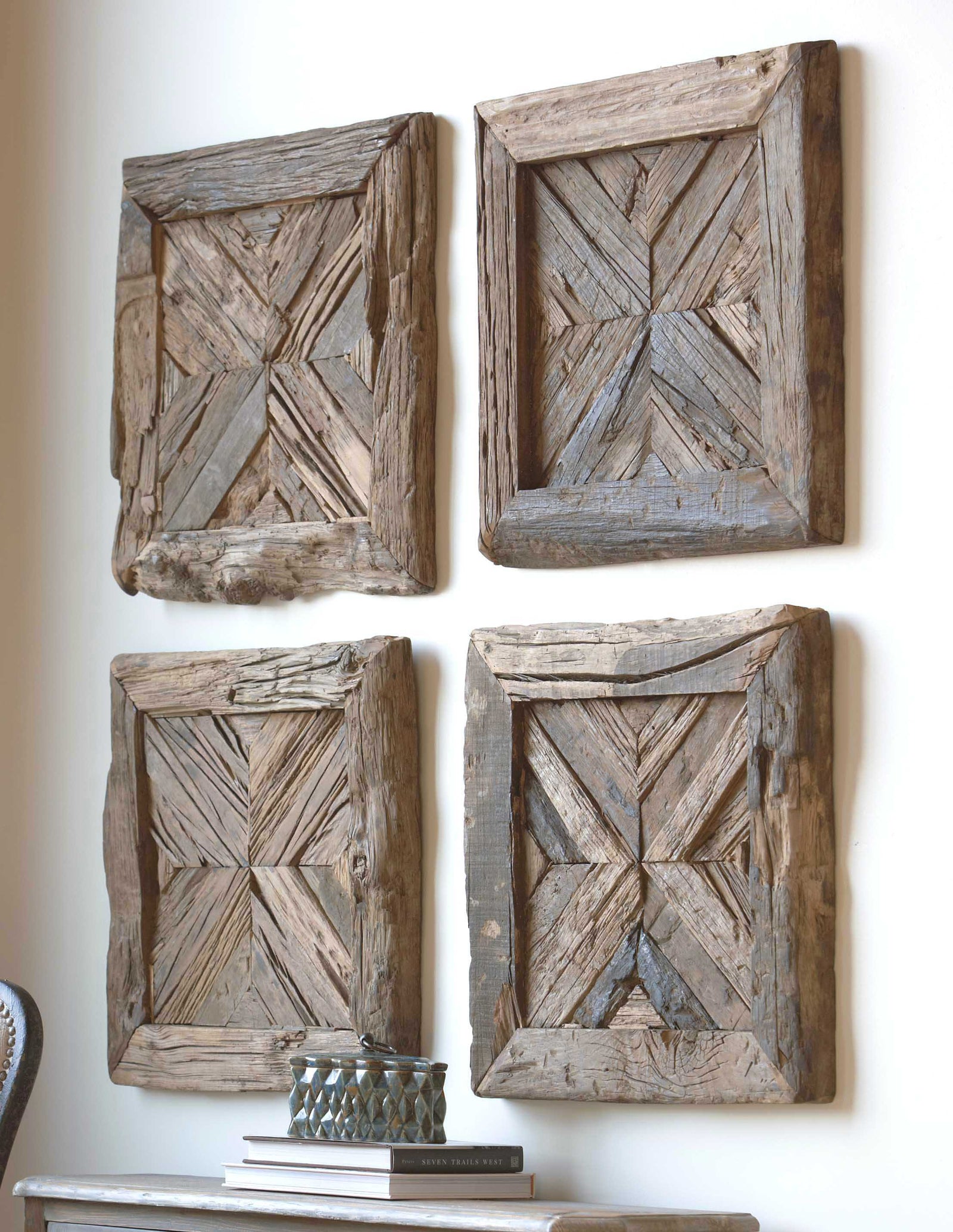 American Home Furniture Uttermost Rennick Reclaimed Wood Wall Art