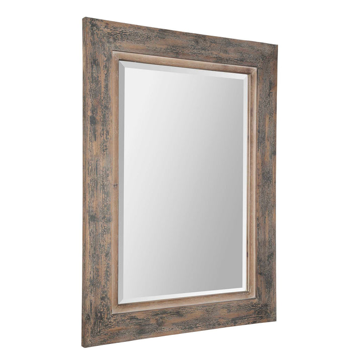 American Home Furniture Uttermost Bozeman Distressed Blue Mirror