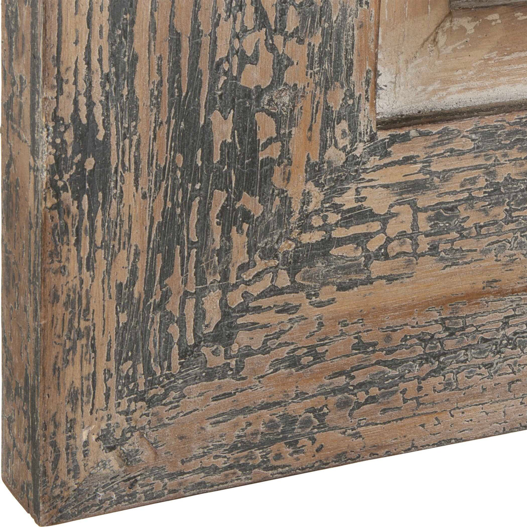 American Home Furniture Uttermost Bozeman Distressed Blue Mirror