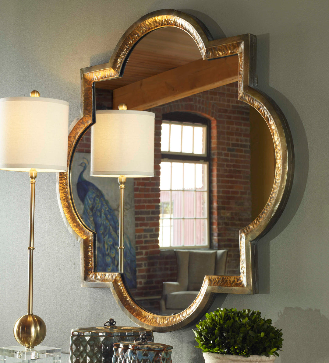 American Home Furniture Uttermost Lourosa Gold Mirror