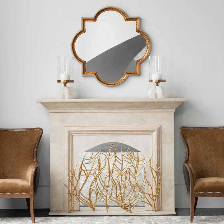 American Home Furniture Uttermost Lourosa Gold Mirror