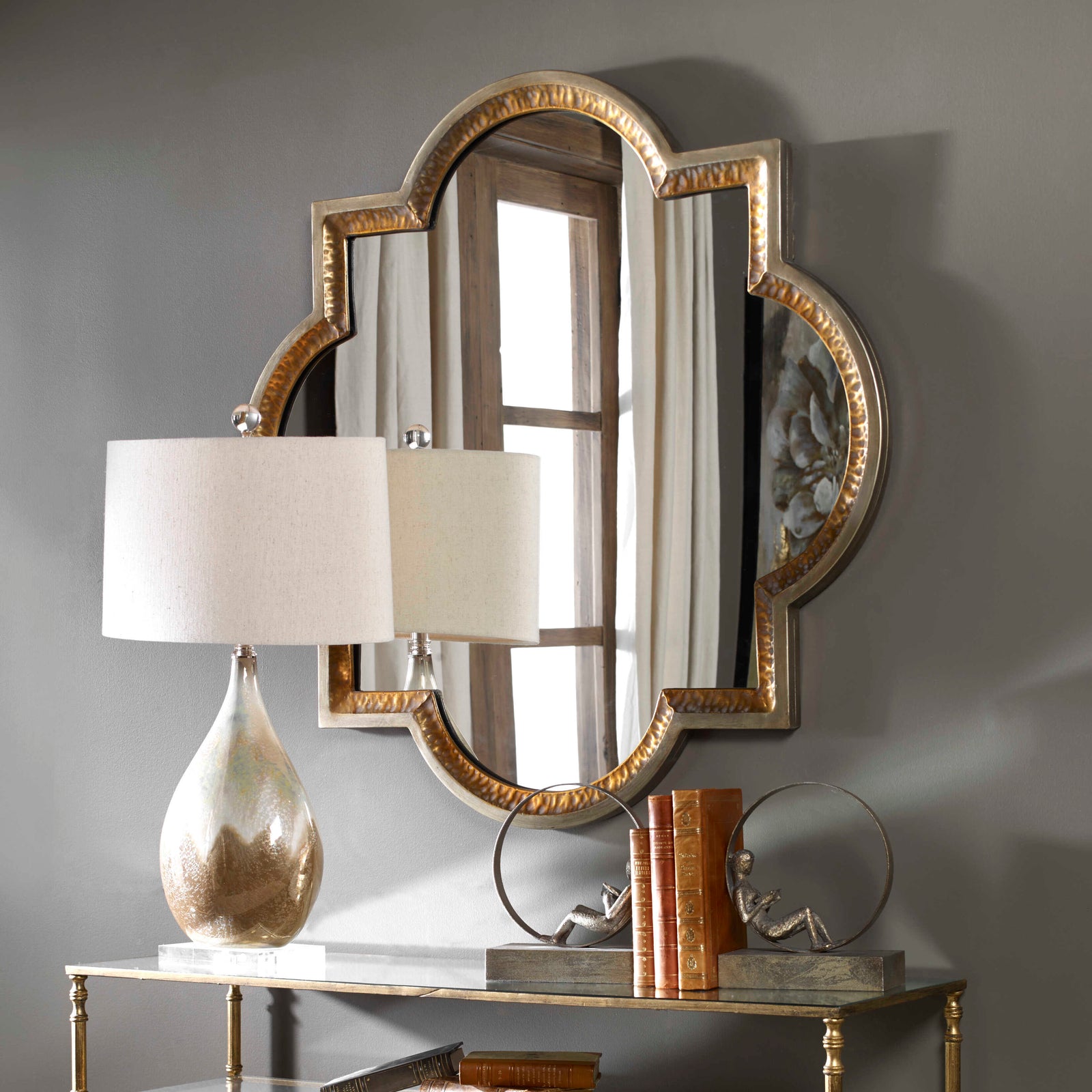 American Home Furniture Uttermost Lourosa Gold Mirror