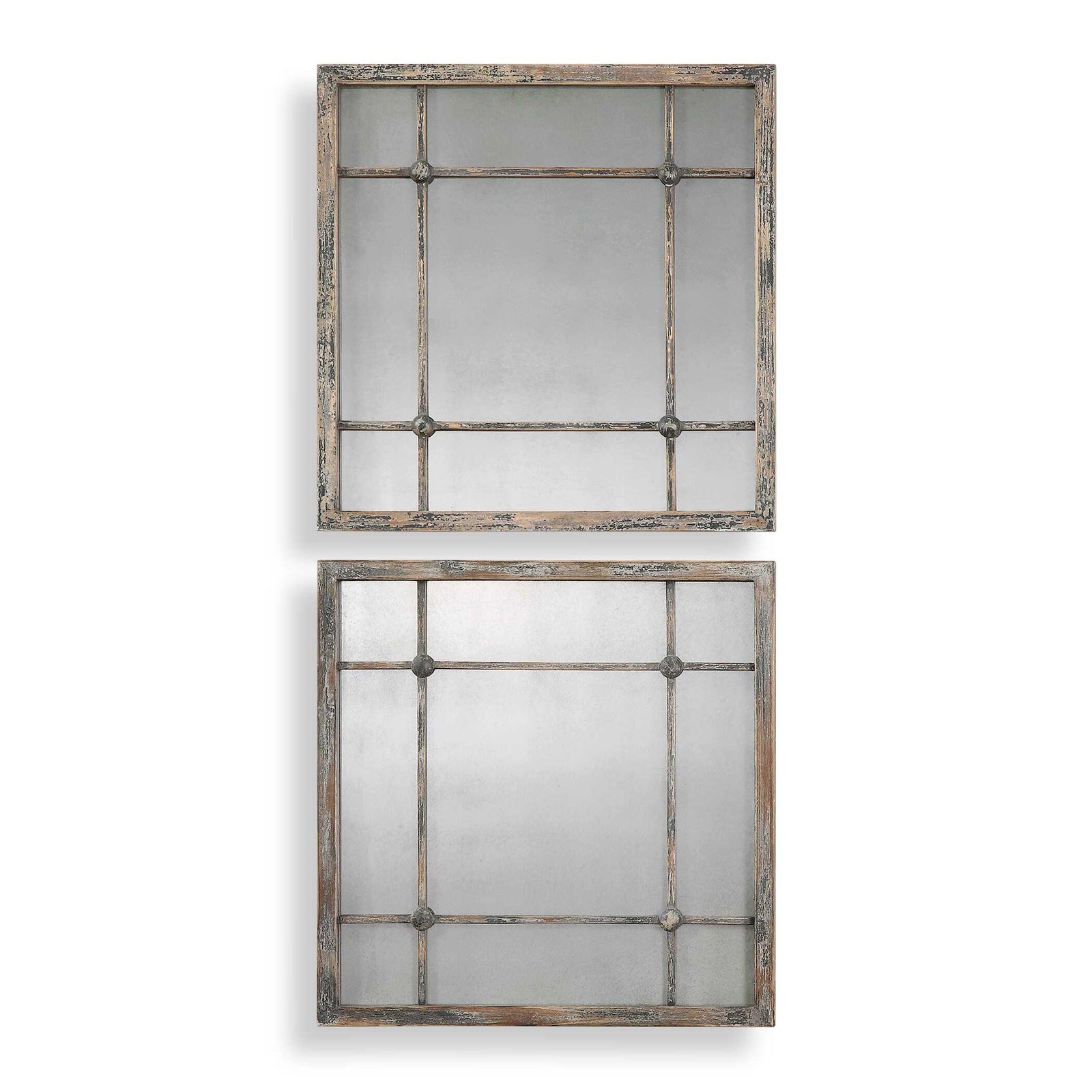 American Home Furniture Uttermost Saragano Square Mirrors Set/2