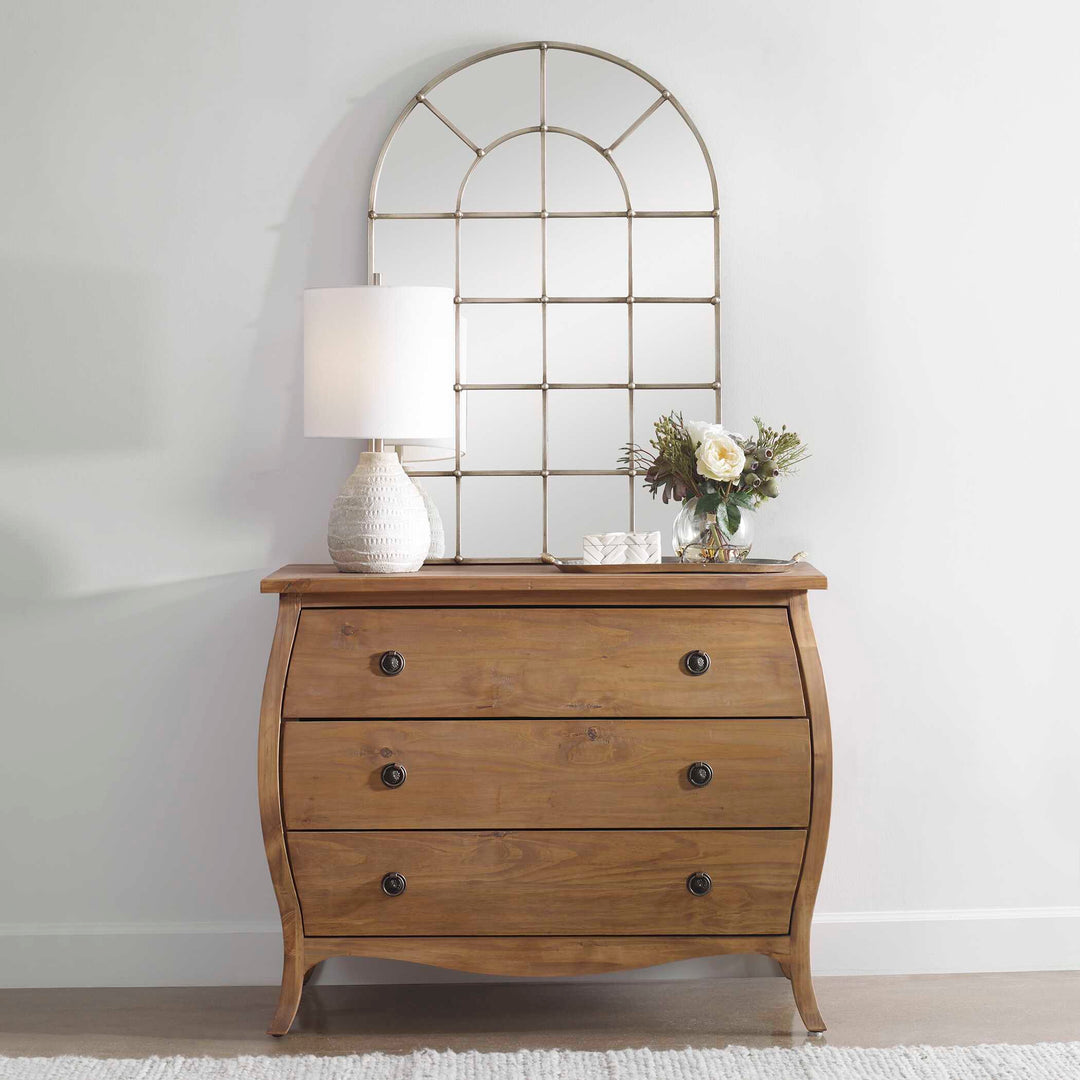 American Home Furniture Uttermost Barwell Arch Window Mirror
