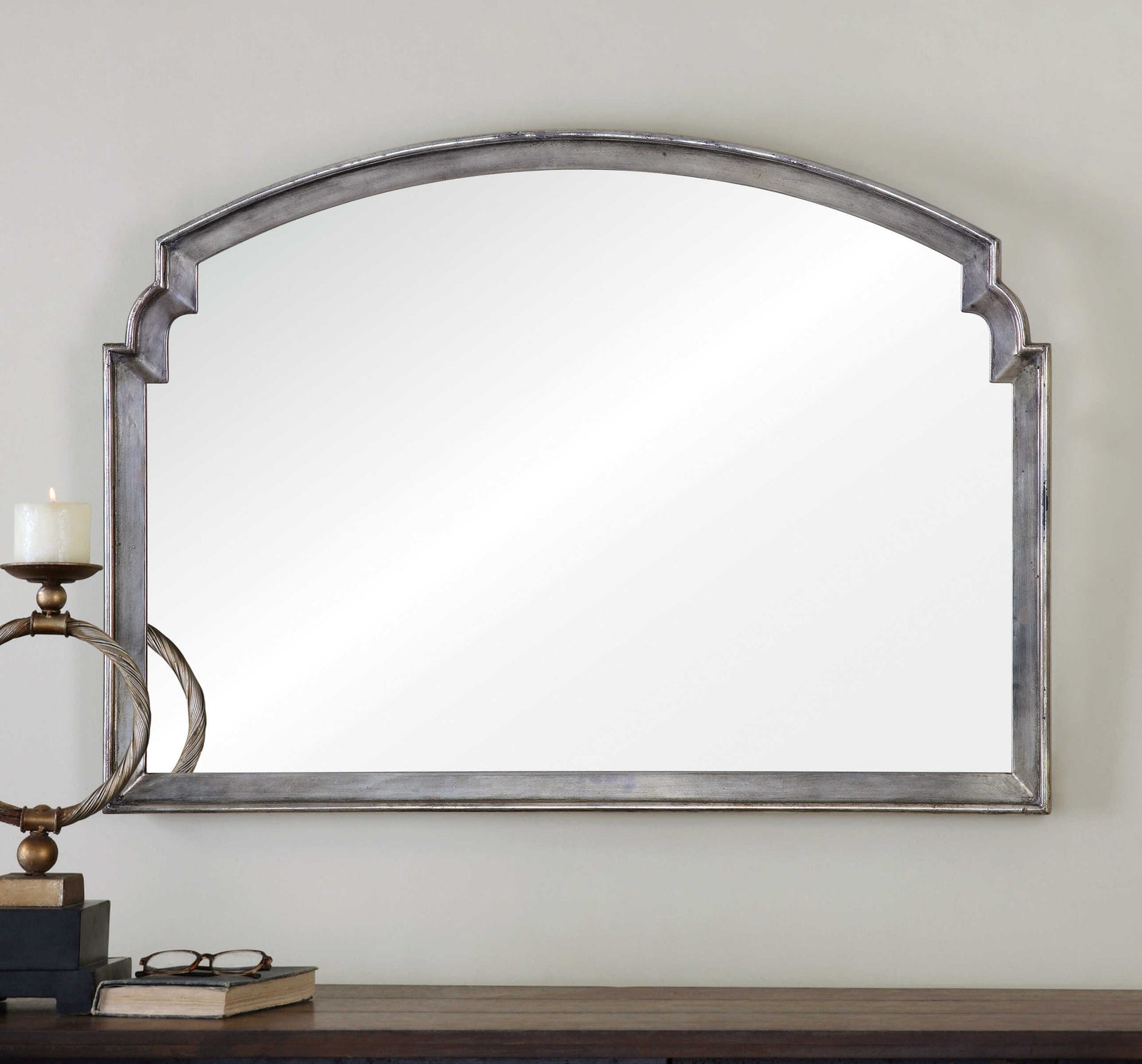 American Home Furniture Uttermost Via Della Silver Mirror