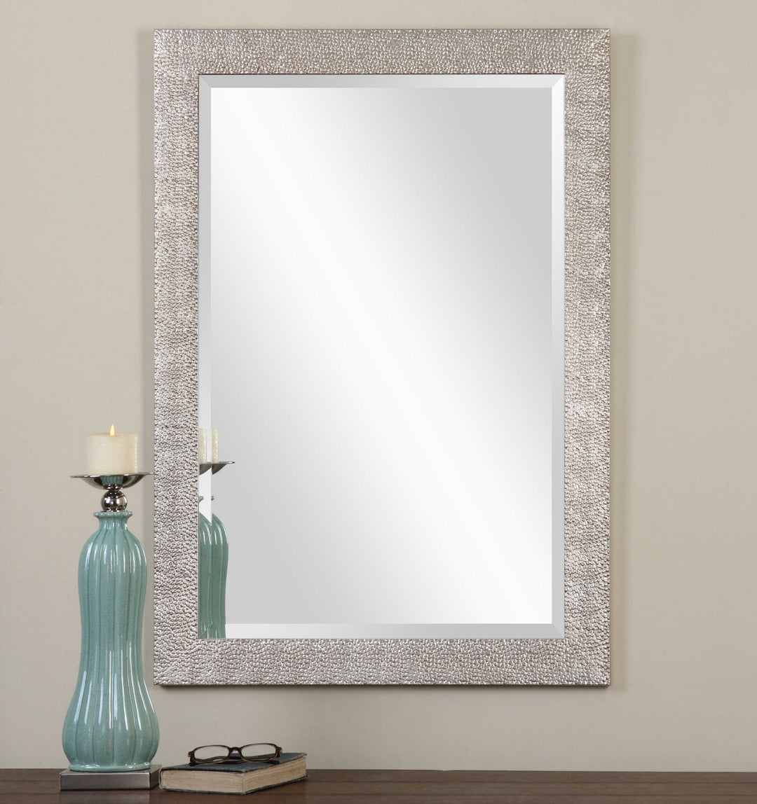 American Home Furniture Uttermost Porcius Antiqued Silver Mirror