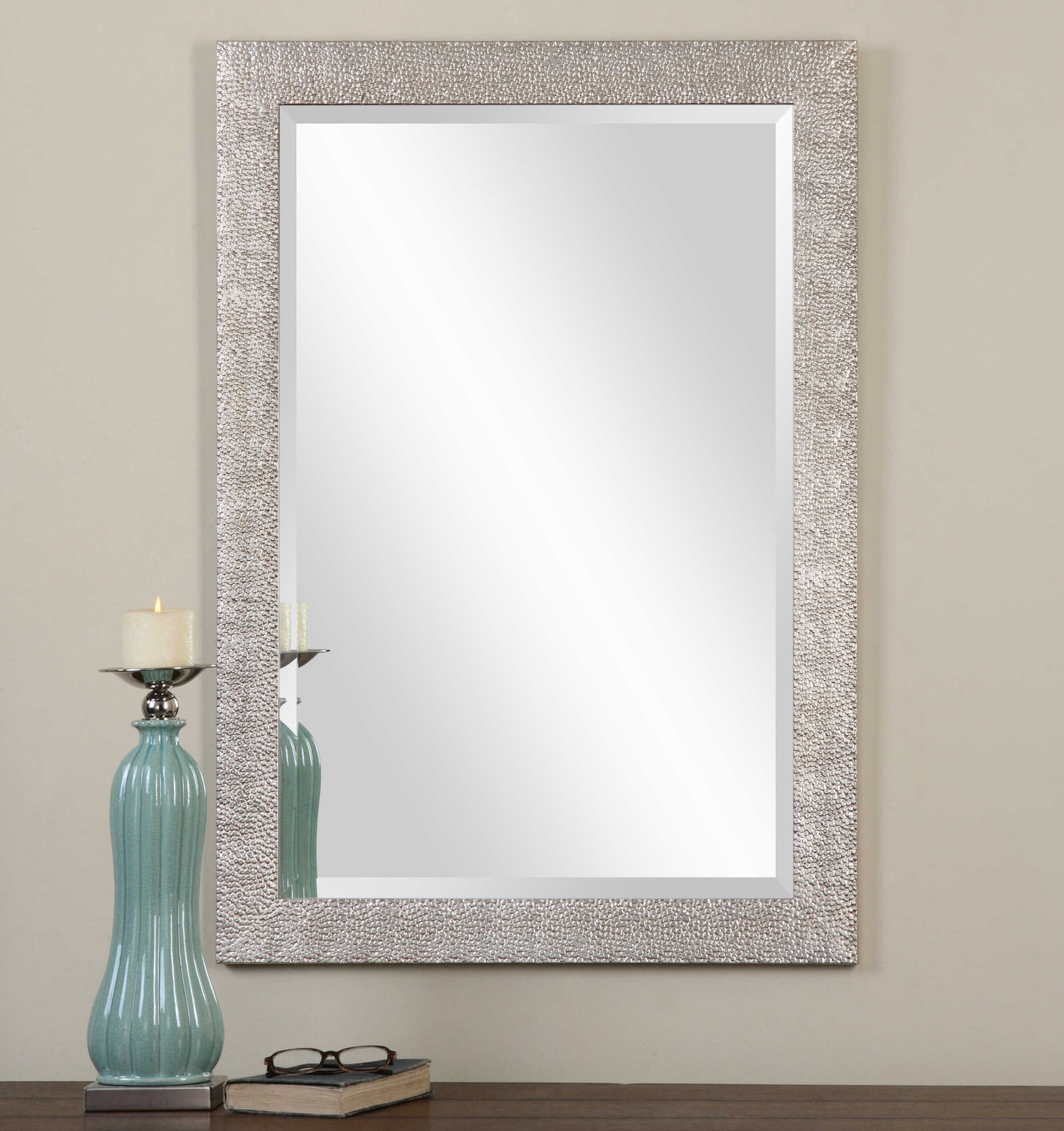 American Home Furniture Uttermost Porcius Antiqued Silver Mirror