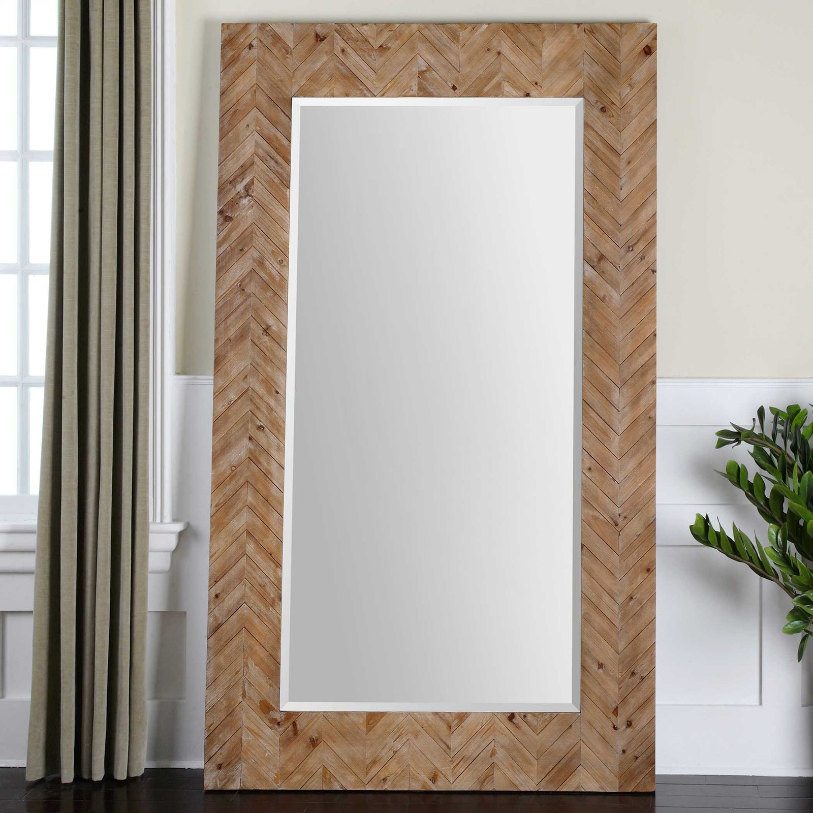 American Home Furniture Uttermost Demetria Oversized Wooden Mirror