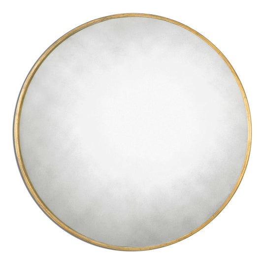 American Home Furniture Uttermost Junius Round Gold Mirror