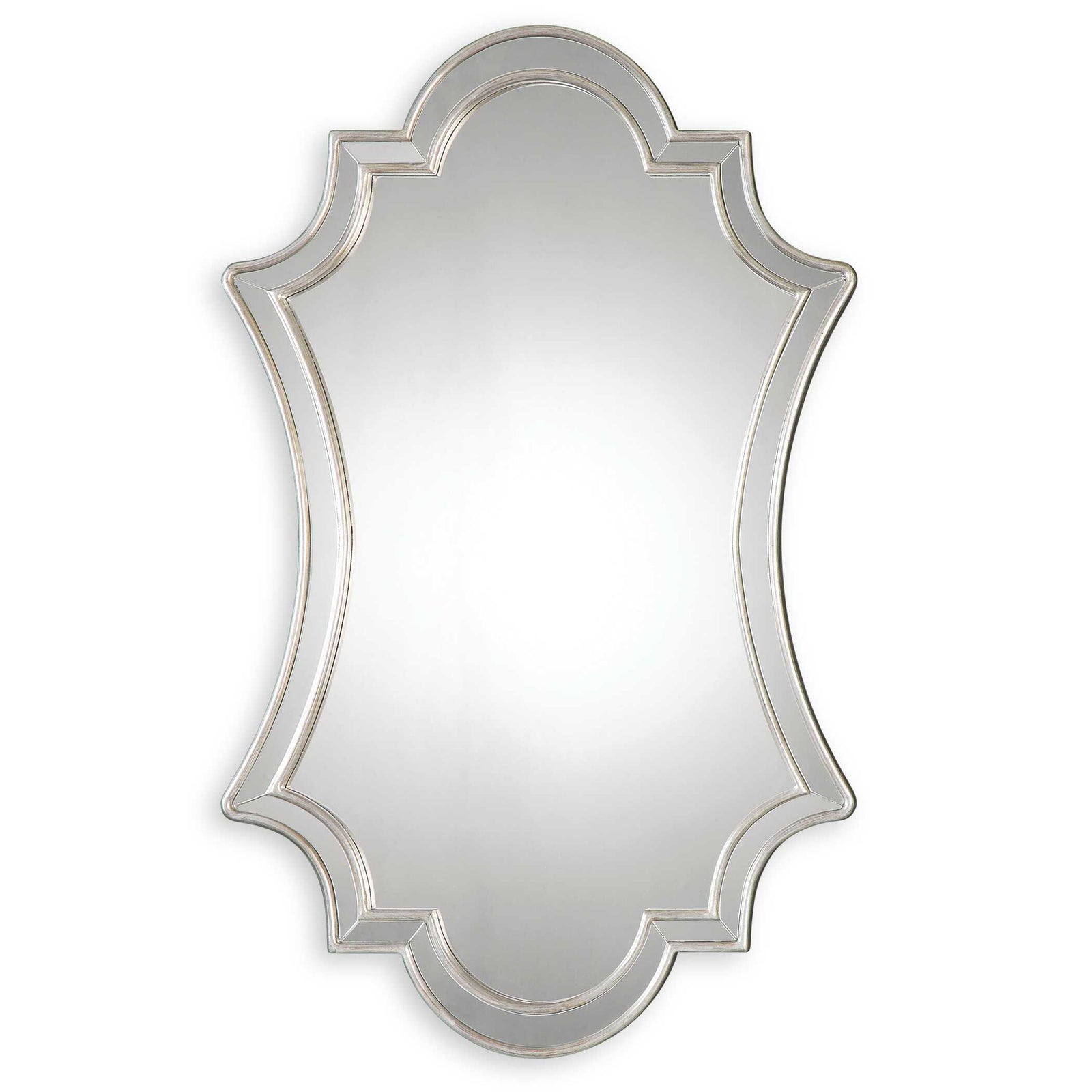 American Home Furniture Uttermost Elara Antiqued Silver Wall Mirror