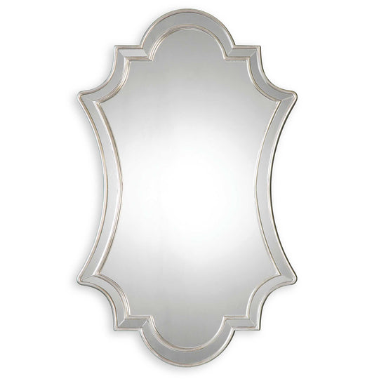 American Home Furniture Uttermost Elara Antiqued Silver Wall Mirror