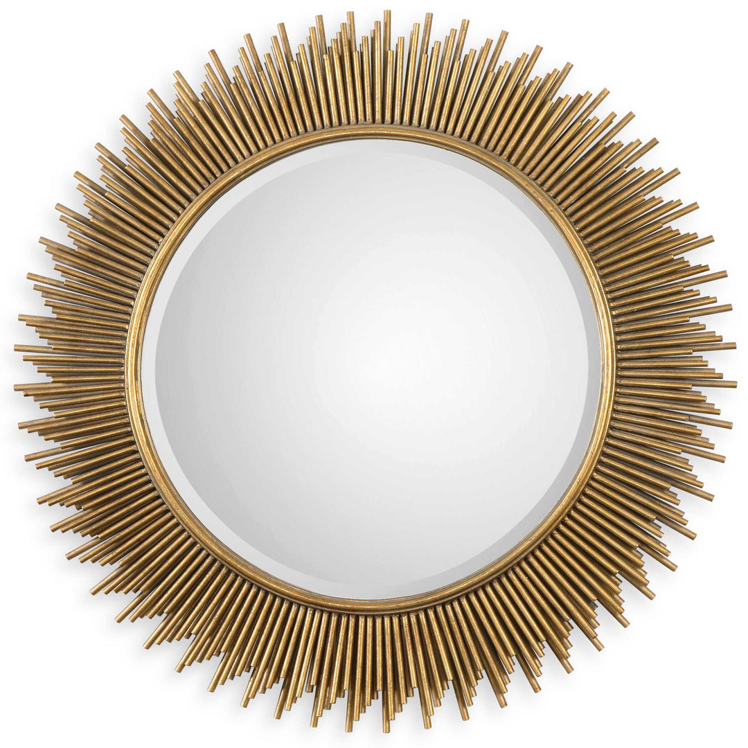 American Home Furniture Uttermost Marlo Round Gold Mirror