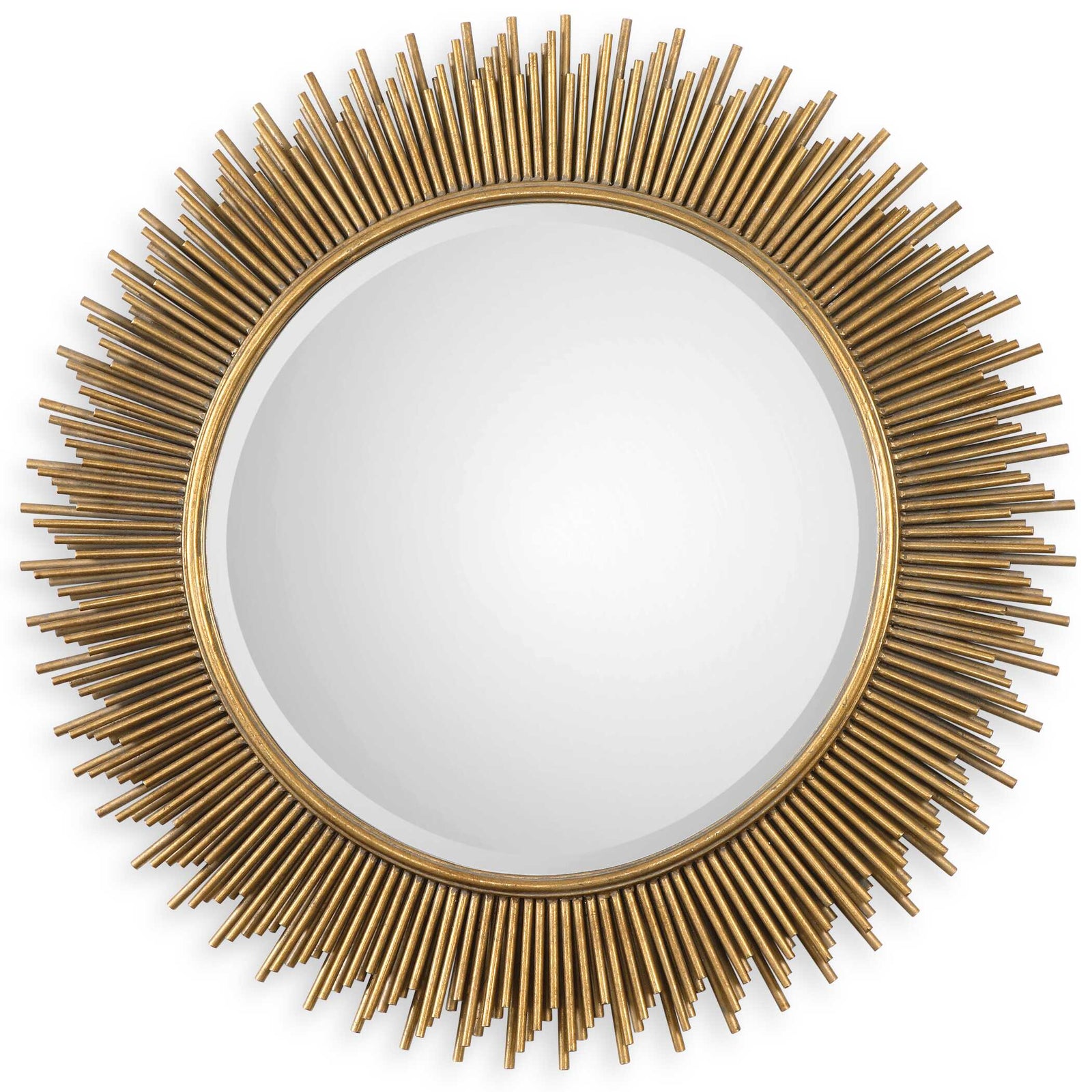 American Home Furniture Uttermost Marlo Round Gold Mirror