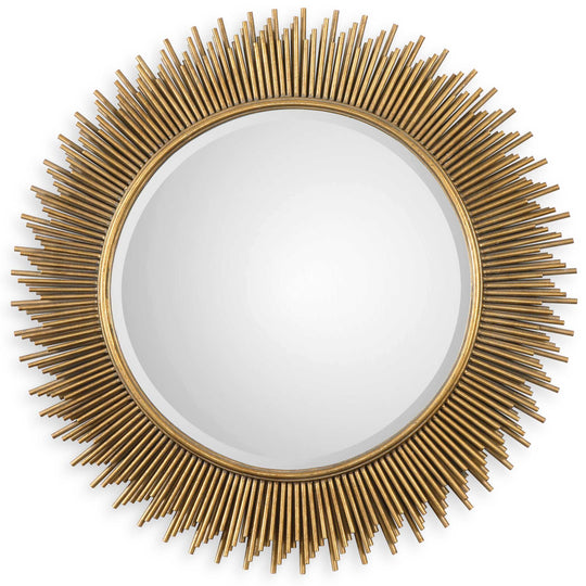American Home Furniture Uttermost Marlo Round Gold Mirror