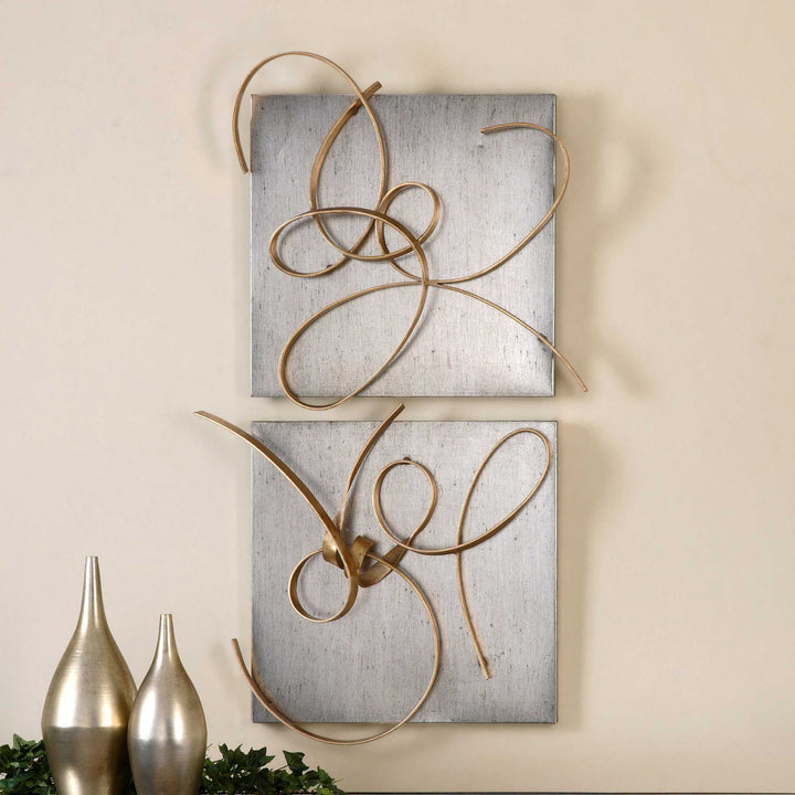 American Home Furniture Uttermost Harmony Metal Wall Art, Set of 2