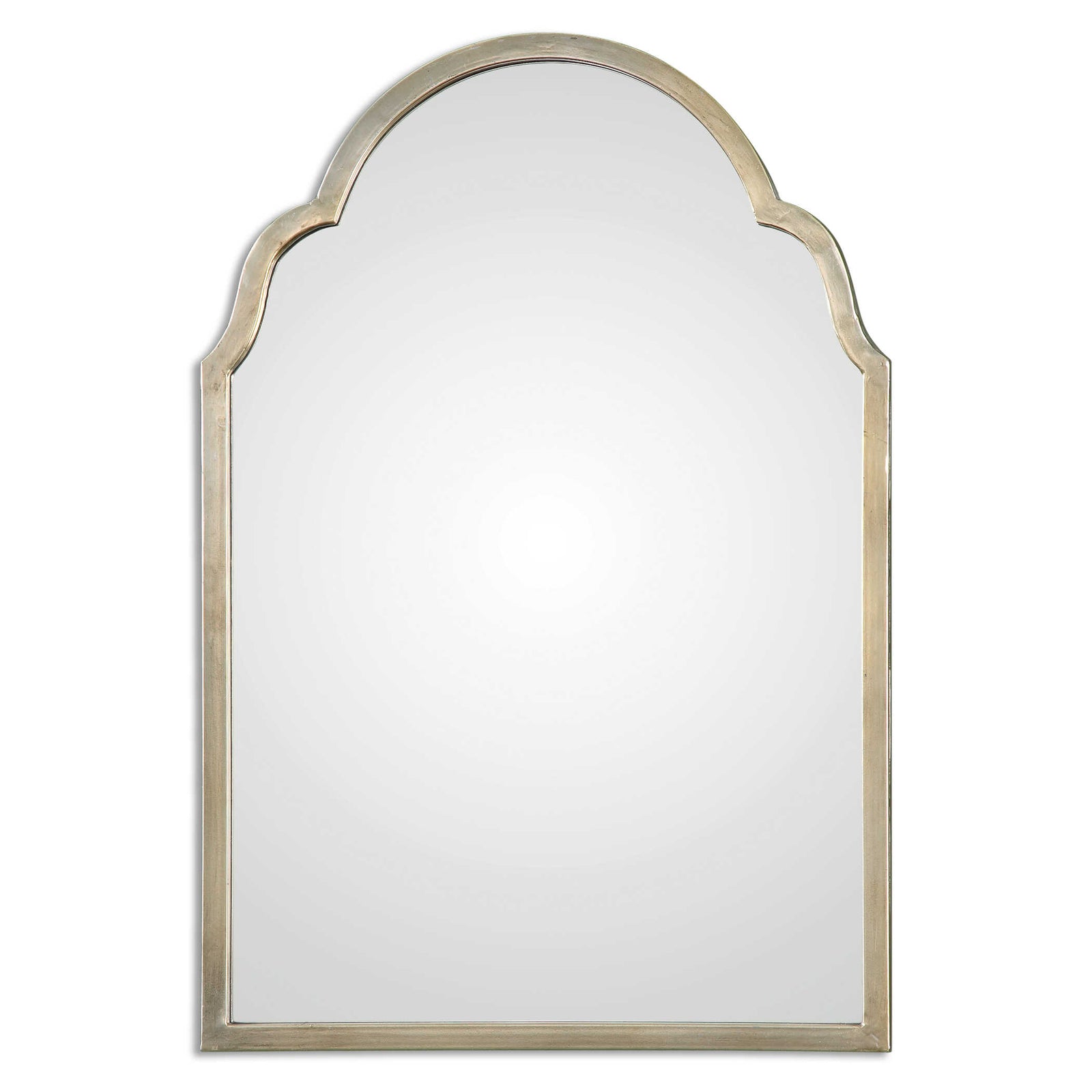 American Home Furniture Uttermost Brayden Petite Silver Arch Mirror
