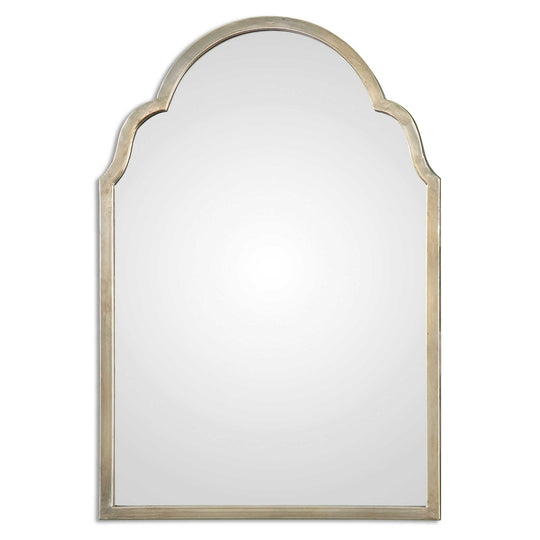 American Home Furniture Uttermost Brayden Petite Silver Arch Mirror