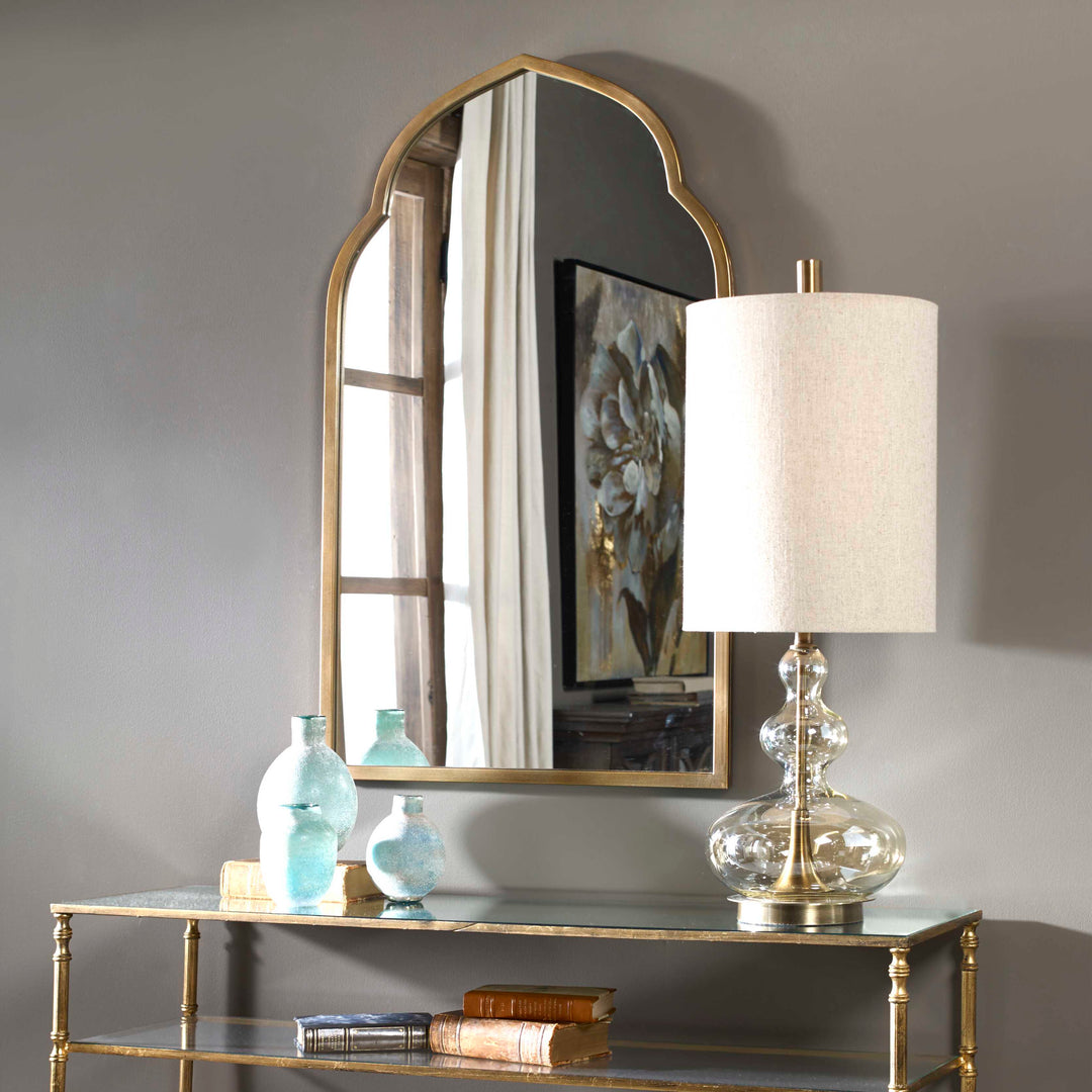 American Home Furniture Uttermost Kenitra Gold Arch Mirror
