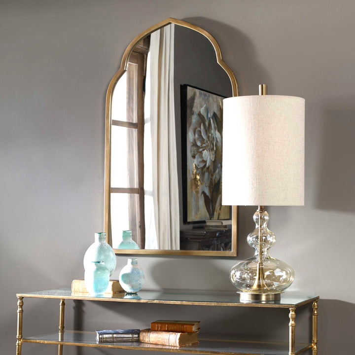 American Home Furniture Uttermost Kenitra Gold Arch Mirror