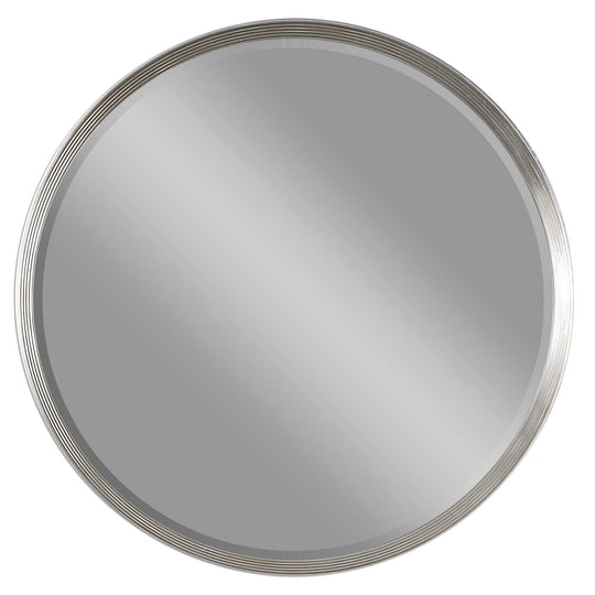 American Home Furniture Uttermost Serenza Round Silver Mirror