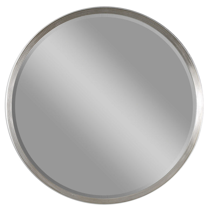 American Home Furniture Uttermost Serenza Round Silver Mirror