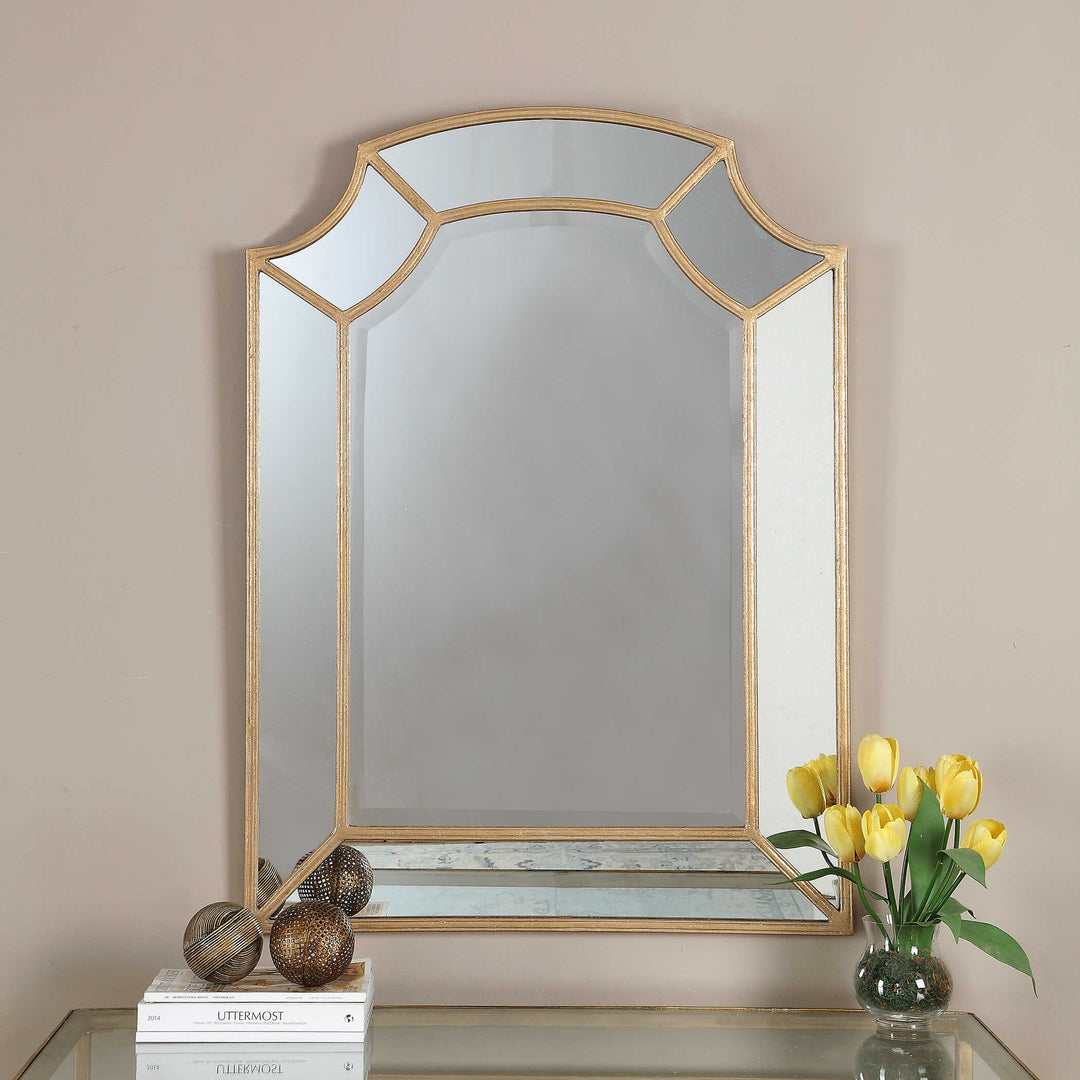 American Home Furniture Uttermost Francoli Gold Arch Mirror