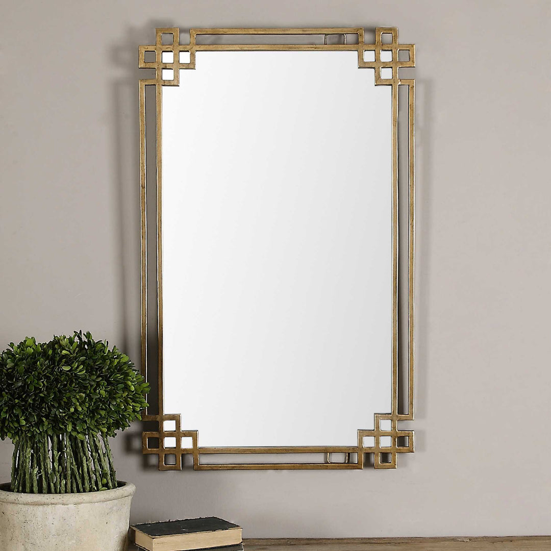 American Home Furniture Uttermost Devoll Antique Gold Mirror