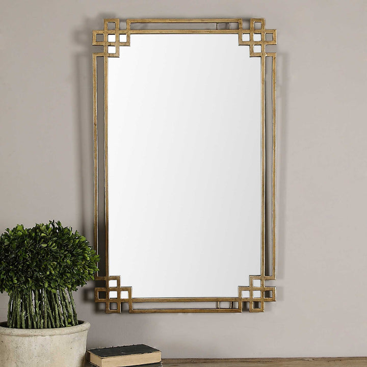American Home Furniture Uttermost Devoll Antique Gold Mirror
