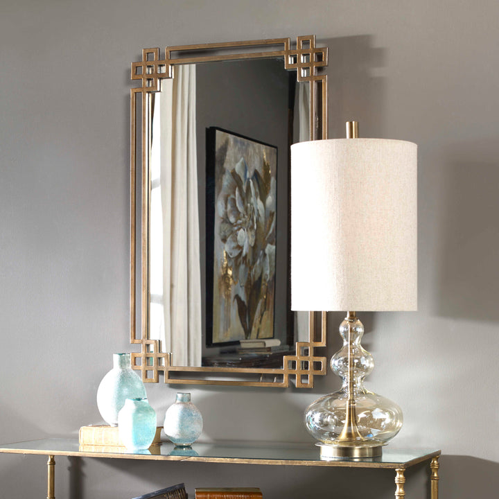 American Home Furniture Uttermost Devoll Antique Gold Mirror